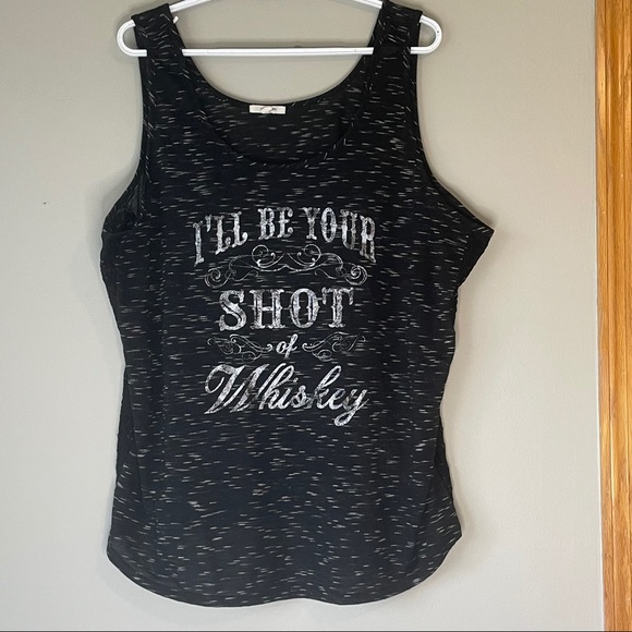 Maurices Black Graphic Tank Top Size 2